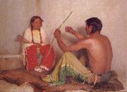 Sharp Joseph Henry The Broken Bow or father and son oil painting reproduction